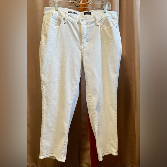 Talbots Women's High Rise Straight Leg 14W Jeans - Cream Plus Size - Picture 1 of 9
